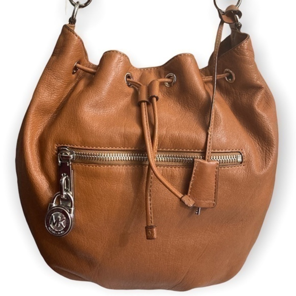 Michael kors luggage brown leather Hamilton lock bag